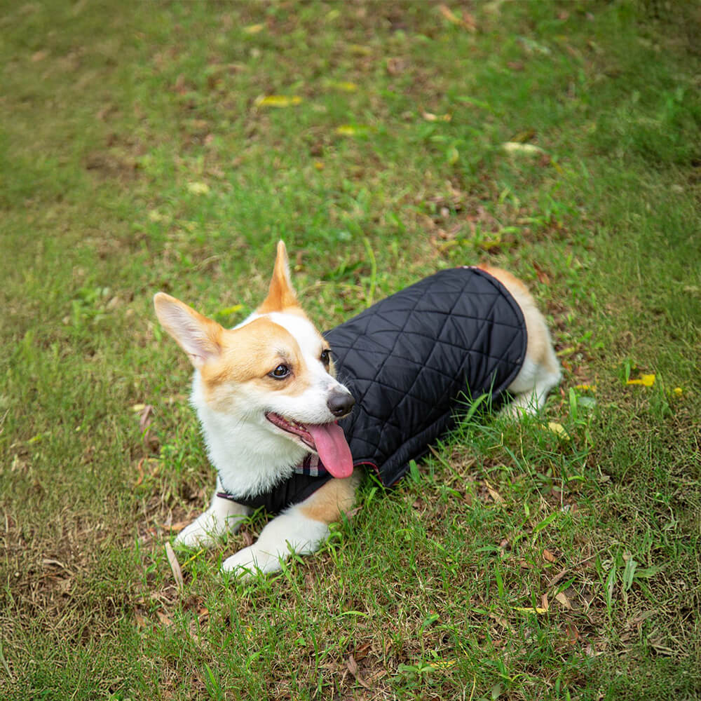 Ultra-Warm Plaid Turtleneck Skin-Friendly Velcro Dog Jacket