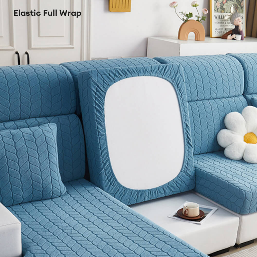 Wheat Leaf Texture All-Season Universal Elastic Full Protection Magic Sofa Cover