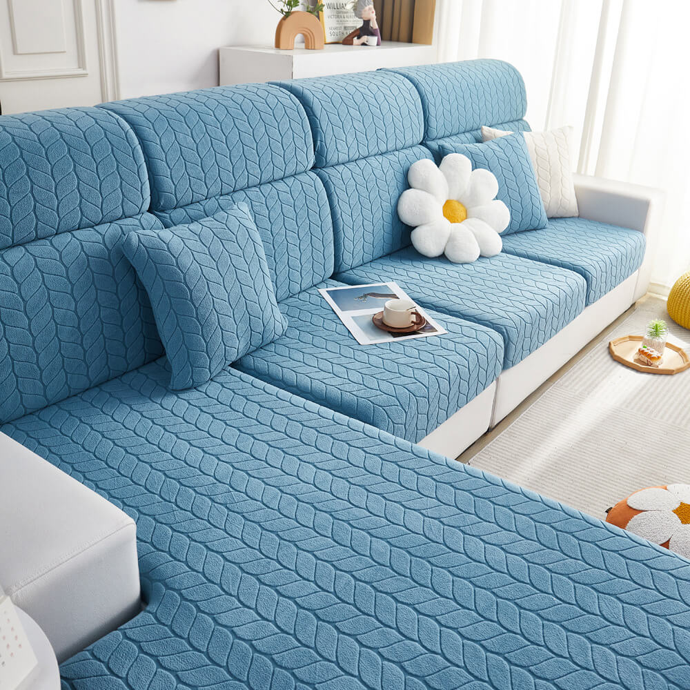 Wheat Leaf Texture All-Season Universal Elastic Full Protection Magic Sofa Cover