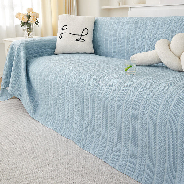 Wheat Pattern Textured Cooling Ice Silk Anti-Slip Sofa Cover