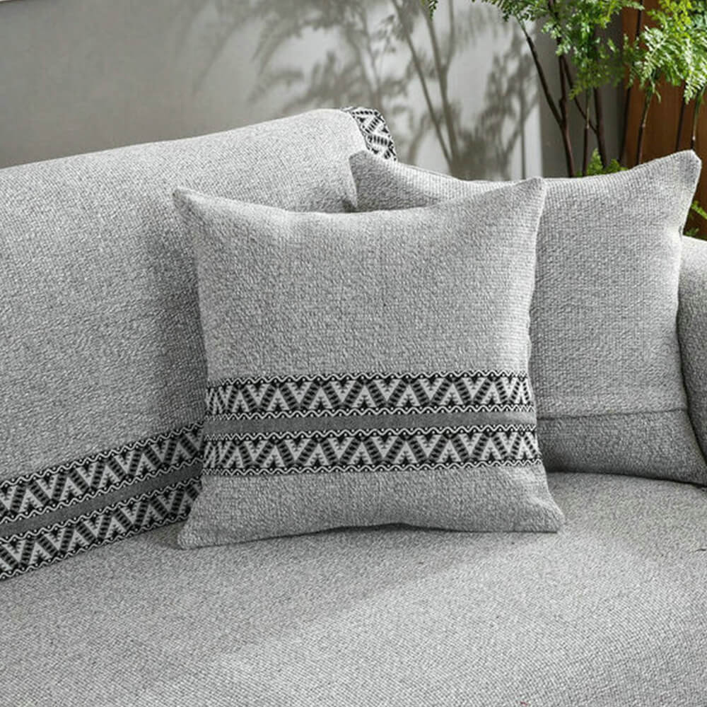 Boho Style Cotton Linen Textured Sofa Couch Cover