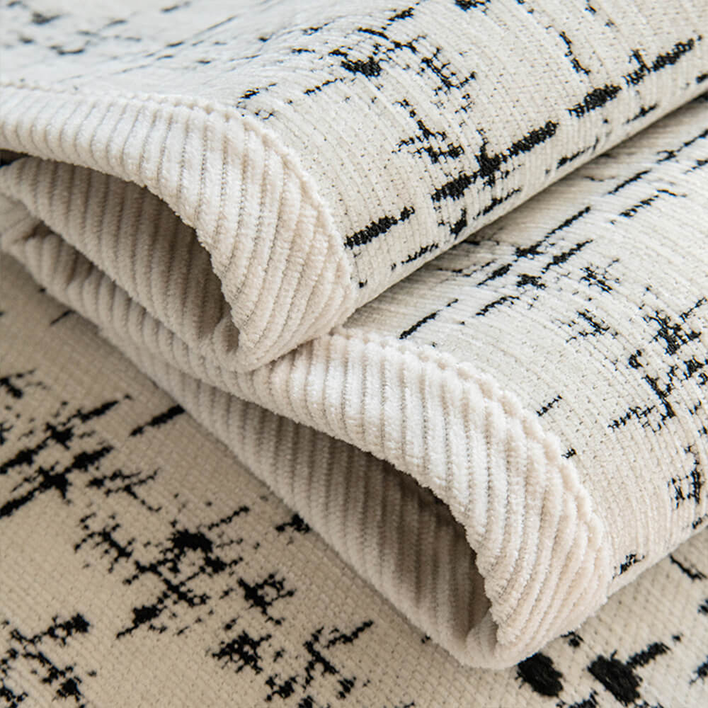 Elegant Checkered Jacquard Chenille All-Season Sofa Protector Sofa Cover