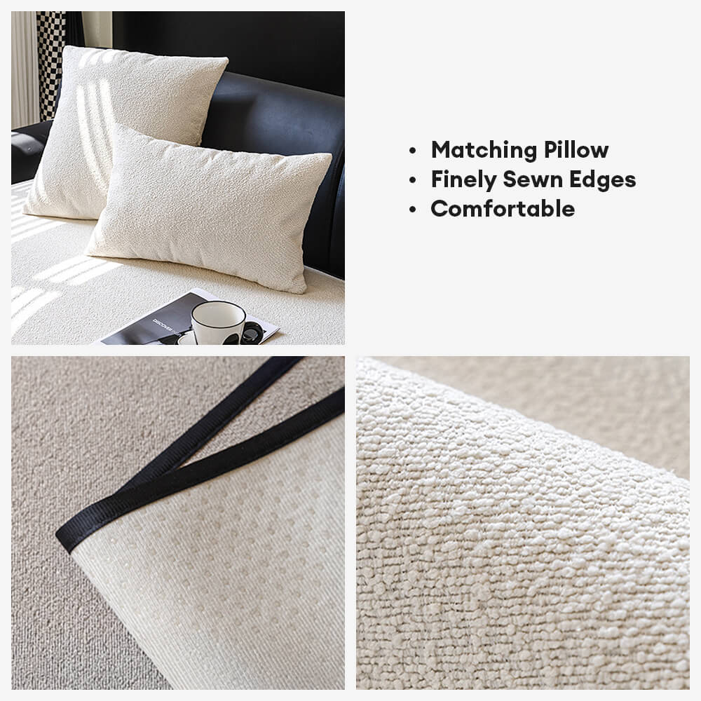 Water-repellent Teddy Fleece Non-Slip Straight Outdoor Sofa Cover