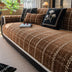 Elegant Checkered Jacquard Chenille All-Season Sofa Protector Sofa Cover