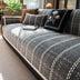 Elegant Checkered Jacquard Chenille All-Season Sofa Protector Sofa Cover