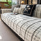 Elegant Checkered Jacquard Chenille All-Season Sofa Protector Sofa Cover