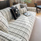 Elegant Checkered Jacquard Chenille All-Season Sofa Protector Sofa Cover