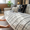 Elegant Checkered Jacquard Chenille All-Season Sofa Protector Sofa Cover