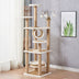 Breathable Rattan-Weave Sisal Multi-Level Cat Tree with Cozy Bed