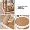 Breathable Rattan-Weave Sisal Multi-Level Cat Tree with Cozy Bed