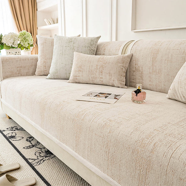 Classic Fashion Textured Thick Chenille Sofa Cover
