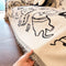 Cute Hand-Drawn Cat Pattern Reversible Chenille Throw Couch Cover