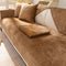 Leaf Patterned Plush Warm Non-Slip Sofa Cover