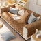 Leaf Patterned Plush Warm Non-Slip Sofa Cover