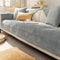 Leaf Patterned Plush Warm Non-Slip Sofa Cover