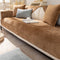 Leaf Patterned Plush Warm Non-Slip Sofa Cover