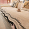 Durable Herringbone Pattern Anti-Slip Couch Cover with Wavy Trim – Pet Scratch Resistant