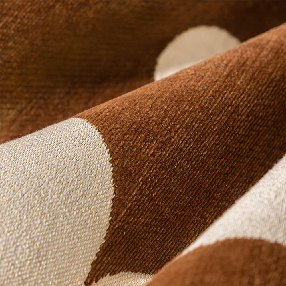 Elegant Floral Chenille Sofa Cover with Wavy Border