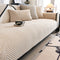 Two-Tone Woven Herringbone Skin-Friendly Polar Fleece Sofa Cover