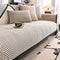 Two-Tone Woven Herringbone Skin-Friendly Polar Fleece Sofa Cover