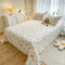 Waterproof TPU Floral Printed Protective Bed Sheet Set