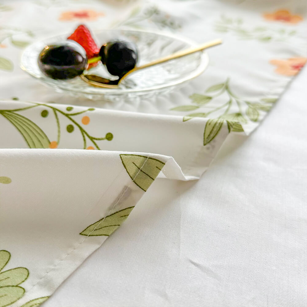 Waterproof TPU Floral Printed Protective Bed Sheet Set