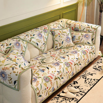 All-Season Cooling Pastoral Floral Sofa Cover