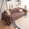 Festive Plaid Color Block Sofa Decoration Sofa Cover