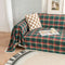 Festive Plaid Color Block Sofa Decoration Sofa Cover