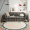Festive Plaid Color Block Sofa Decoration Sofa Cover