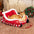 Festive Plush Cozy Dog Bed - Christmas Sleigh