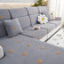 Floral Embroidered Fleece Sofa Anti-Scratch Stretch Sofa Cover