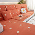 Floral Embroidered Fleece Sofa Anti-Scratch Stretch Sofa Cover