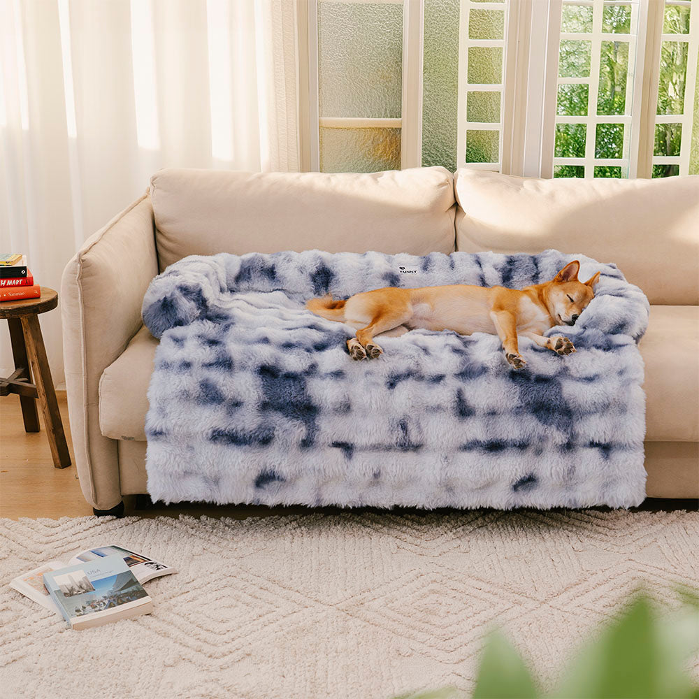 Tapis pour animaux de compagnie protecteur de canapé de lit pour chien apaisant et moelleux