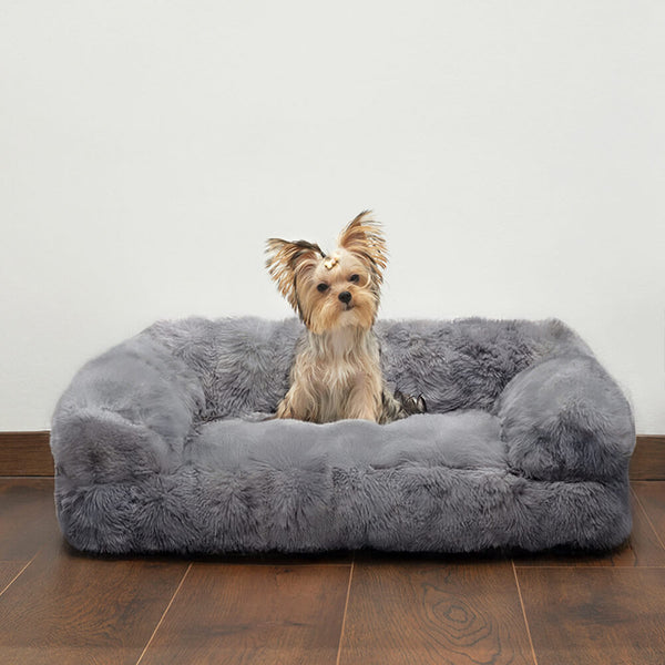 Fluffy Plush Thickened Cozy Pet Calming Bed Dog Cat Sofa Bed