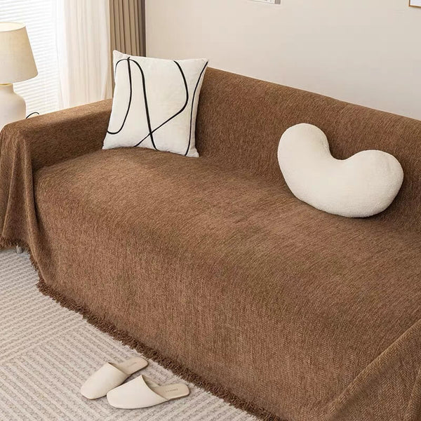 Full Coverage Herringbone Chenille Sofa Protection Wear-resistant Sofa Cover
