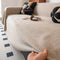 Breathable Woven Linen-Look Scratch-Resistant Throw Sofa Cover