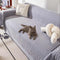 Minimalist Arch Motif Scratch-Resistant Chenille Throw Sofa Cover