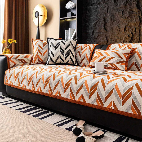 Modern Scandinavian Pet-Friendly Chenille Non-Slip Couch Cover