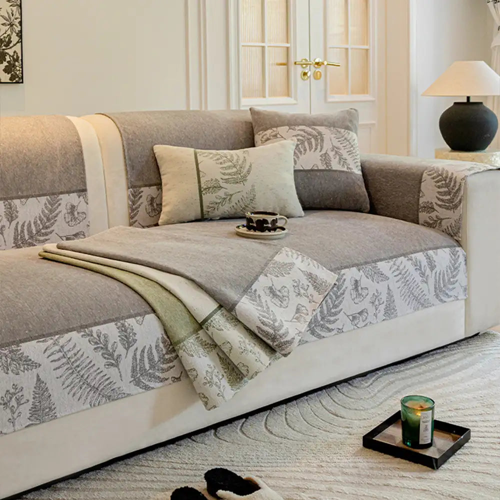 All-Season Breathable Chenille Comfortable Non-Slip Couch Cover