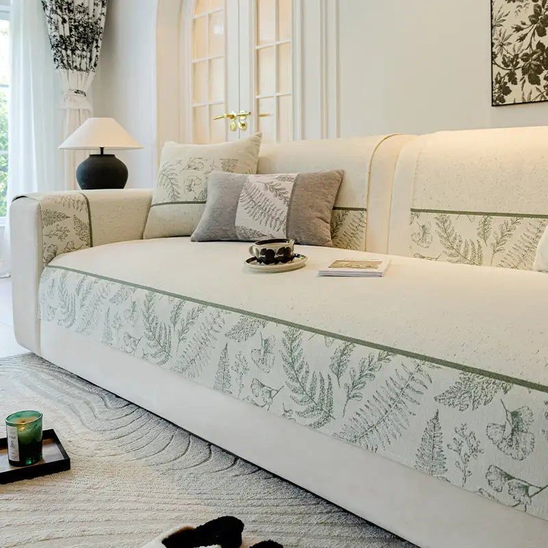 All-Season Breathable Chenille Comfortable Non-Slip Couch Cover