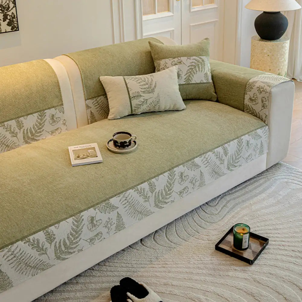 All-Season Breathable Chenille Comfortable Non-Slip Couch Cover
