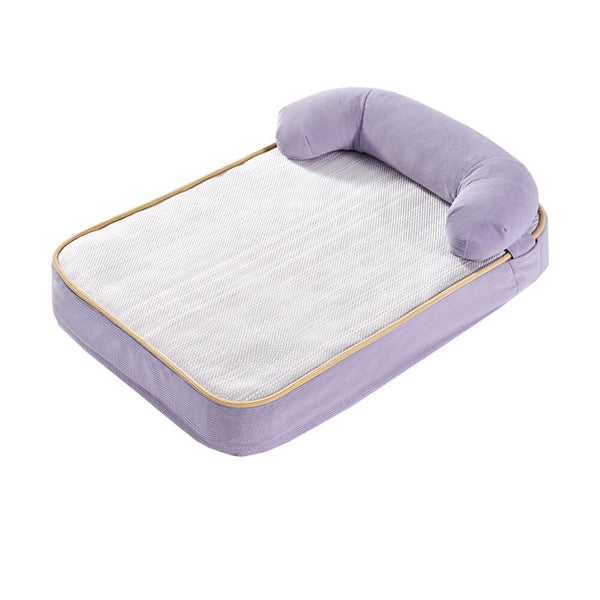 All Season Breathable Orthopedic Dog Bed with Waterproof Liner and Pillow