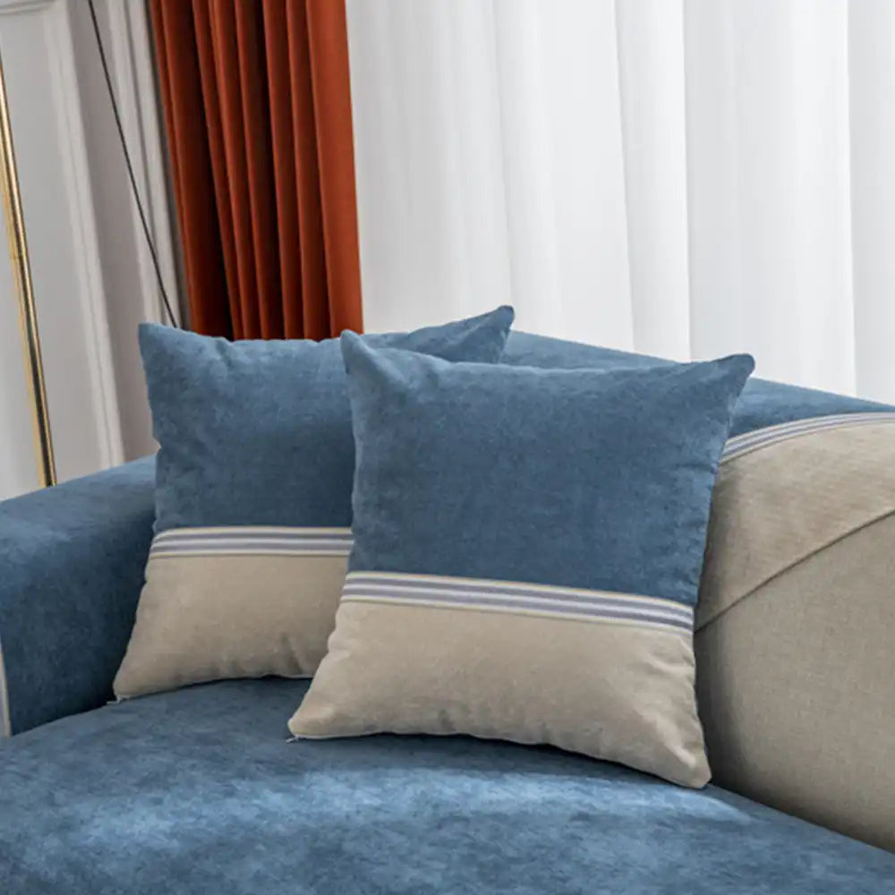 All Seasons Water-Resistant Colorblock Anti-Slip Sofa Cover for Pets and Kids