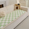 Checkered Velvet Sofa Pad Anti-Slip Quilted Sofa Cover