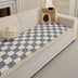 Checkered Velvet Sofa Pad Anti-Slip Quilted Sofa Cover