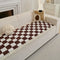 Checkered Velvet Sofa Pad Anti-Slip Quilted Sofa Cover