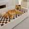 Checkered Velvet Sofa Pad Anti-Slip Quilted Sofa Cover