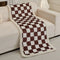 Checkered Velvet Sofa Pad Anti-Slip Quilted Sofa Cover