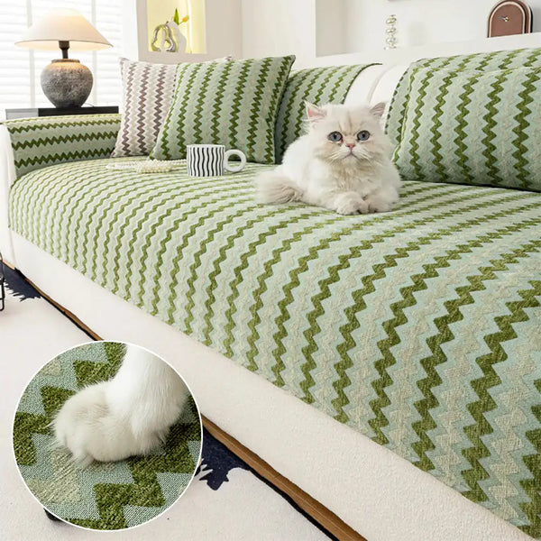 Chenille Art Corrugated Breathable Non-slip Sofa Cover
